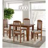 mesas de jantar 6 cadeiras madeira Lins